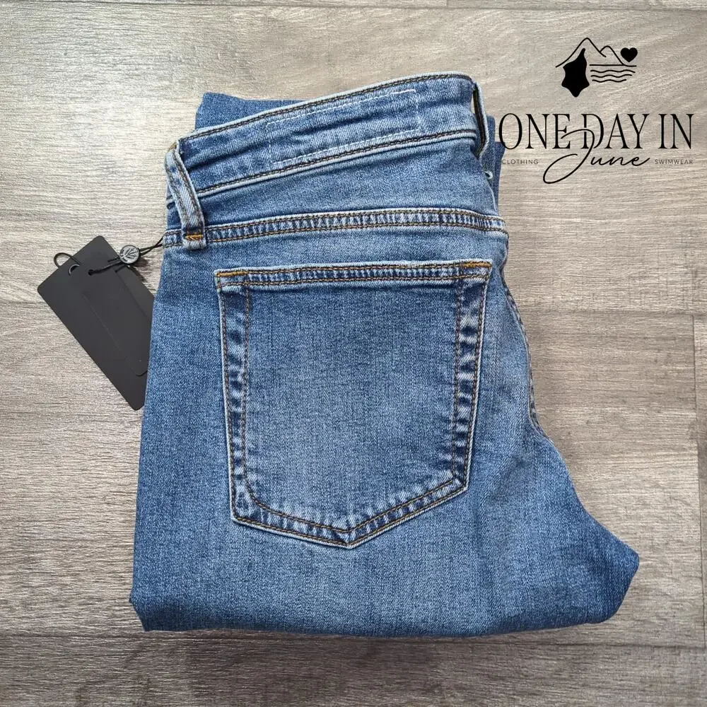 Rag & Bone The Dre Low Rise Slim Boyfriend Julienne Blue NWT $225 Size 0 (25)